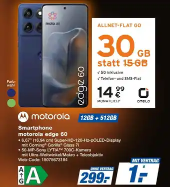 Expert Motorola smartphone motorola edge 60 Angebot
