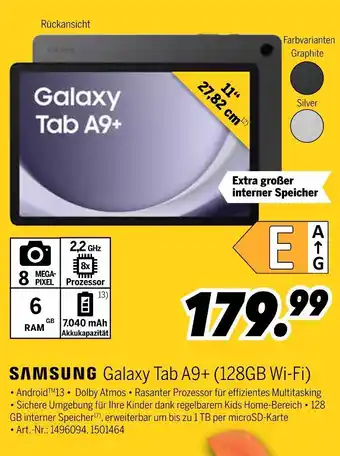 MEDIMAX Samsung galaxy tab a9+ (128gb wi-fi) Angebot