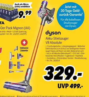 MEDIMAX Dyson akku-stielsauger v8 absolute Angebot