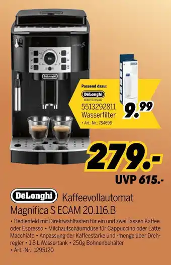MEDIMAX Delonghi kaffeevollautomat magnifica s ecam 20.116.b Angebot