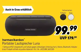 MEDIMAX Harman/kardon portabler lautsprecher luna Angebot