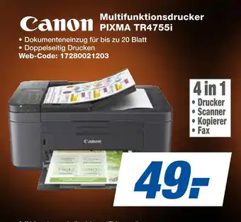 Expert Canon multifunktionsdrucker pixma tr4755i Angebot