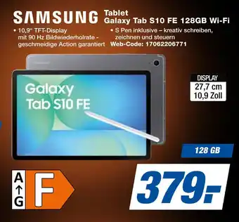 Expert Samsung tablet galaxy tab s10 fe 128gb wi-fi Angebot