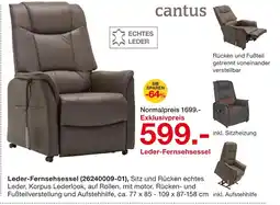 Möbelzentrum Pforzheim Cantus leder-fernsehsessel Angebot
