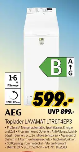 MEDIMAX Aeg toplader lavamat ltr6t4ep3 Angebot
