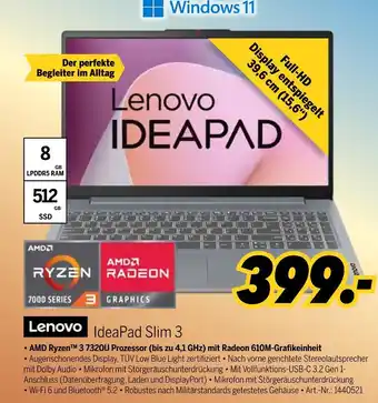 MEDIMAX Lenovo ideapad slim 3 Angebot