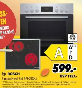 MEDIMAX Bosch einbau herd-set eph21sk1 Angebot
