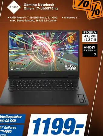 Expert Gaming notebook omen 17-db0575ng Angebot