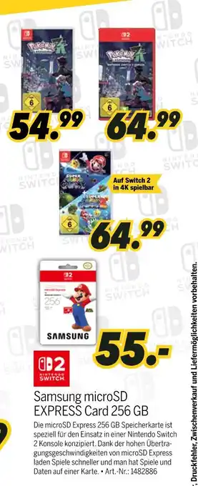 MEDIMAX Samsung microsd express card 256 gb Angebot