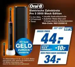 Expert Oral-b elektrische zahnbürste pro 3 3500 black edition Angebot