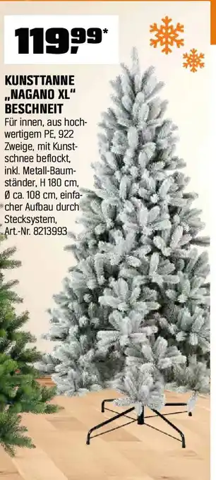 OBI KUNSTTANNE ,,NAGANO XL" BESCHNEIT Angebot