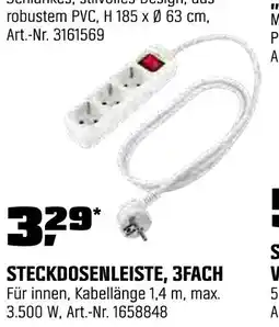 OBI Steckdosenleiste, 3fach Angebot