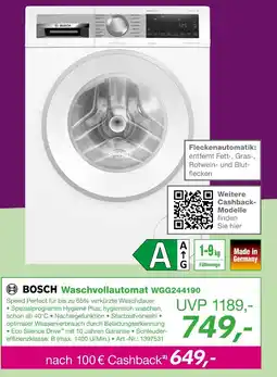 EP Bosch waschvollautomat wgg244190 Angebot