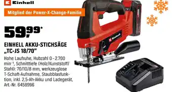 OBI Einhell akku-stichsäge tc-js 18/70 Angebot