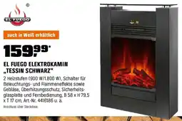 OBI EL FUEGO ELEKTROKAMIN ,,TESSIN SCHWARZ" Angebot