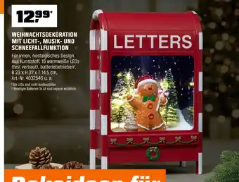 OBI Weihnachtsdekoration mit licht-, musik- und schneefallfunktion Angebot