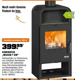 OBI KAMINOFEN ,,MAHAN 7 KW" Angebot