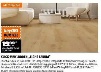 OBI Klick-vinylboden „eiche farum“ Angebot