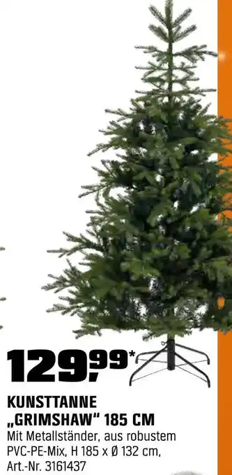OBI Kunsttanne grimshaw 185 cm Angebot
