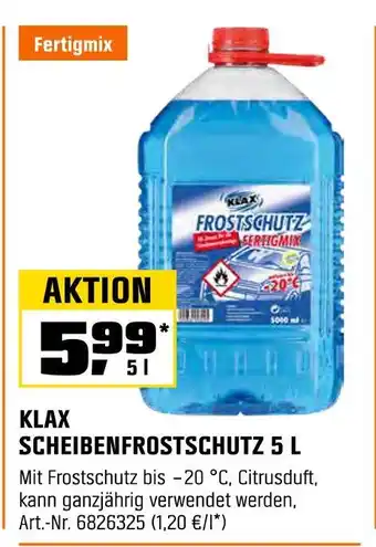 OBI Klax scheibenfrostschutz fertigmix Angebot