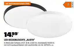 OBI Led-deckenleuchte alioth weiß oder schwarz Angebot
