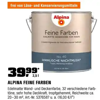 OBI Alpina feine farben Angebot