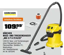OBI KÄRCHER NASS- UND TROCKENSAUGER ,,WD 3 P V-17/4/20" Angebot