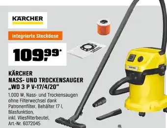 OBI Kärcher nass- und trockensauger wd 3 p v-17/4/20 Angebot