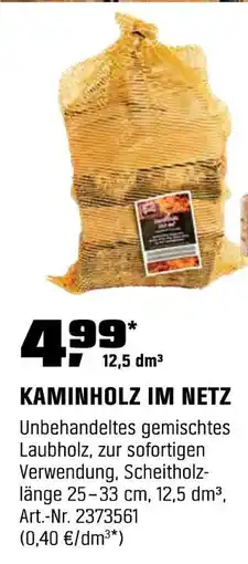 OBI Kaminholz im netz Angebot