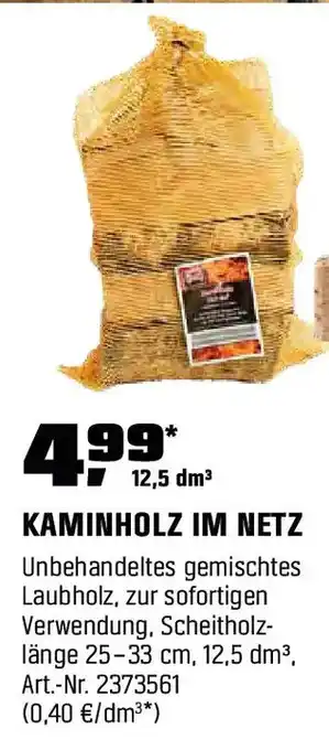 OBI KAMINHOLZ IM NETZ Angebot