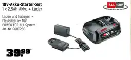 OBI BOSCH 18V-Akku-Starter-Set 1 x 2,5Ah-Akku + Lader Angebot