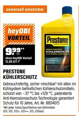 OBI Prestone kühlerschutz Angebot
