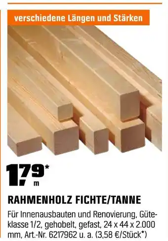 OBI Rahmenholz fichte/tanne Angebot