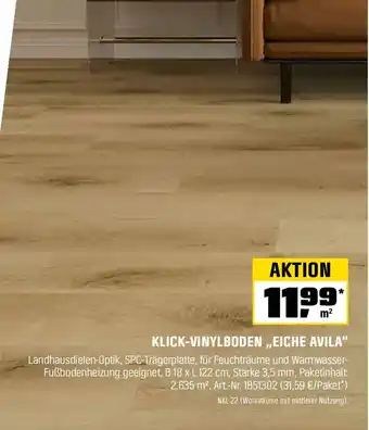 OBI KLICK-VINYLBODEN,,EICHE AVILA" Angebot