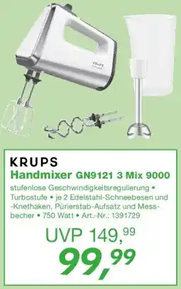 EP KRUPS Handmixer GN9121 3 Mix 9000 Angebot