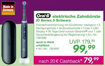 EP Oral B elektrische Zahnbürste iO Series 5 Schwarz Angebot
