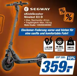 expert Techno Land SEGWAY eKickScooter Ninebot E3 D Angebot