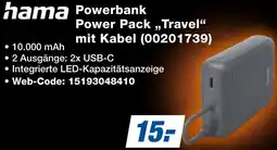 expert Techno Land hama Powerbank Power Pack ,,Travel" mit Kabel Angebot