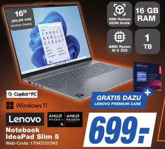 K+B Expert Lenovo Notebook IdeaPad Slim 5 Angebot