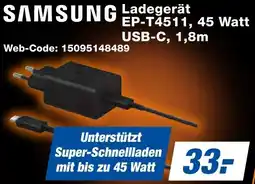 expert Techno Land SAMSUNG Ladegerät EP-T4511, 45 Watt USB-C, 1,8m Angebot