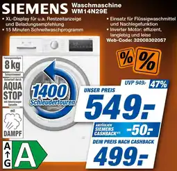 expert Techno Land SIEMENS Waschmaschine WM14N29E Angebot