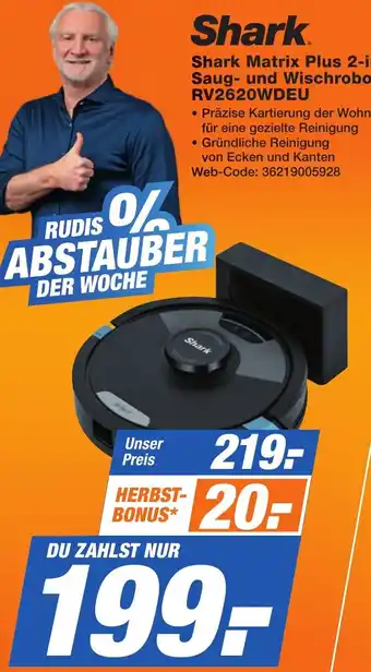 K+B Expert Shark Matrix Plus 2-in-1 Saug- und Wischroboter RV2620WDEU Angebot