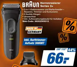 expert Techno Land BRAUN Herrenrasierer Series 3+ Angebot