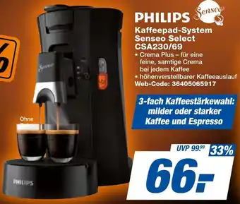 expert Techno Land PHILIPS Kaffeepad-System Senseo Select CSA230/69 Angebot