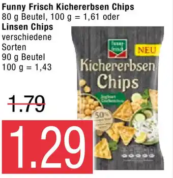 Marktkauf Funny Frisch Kichererbsen Chips oder Linsen Chips Angebot