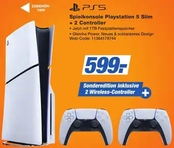 K+B Expert Spielkonsole Playstation 5 Slim + 2 Controller Angebot