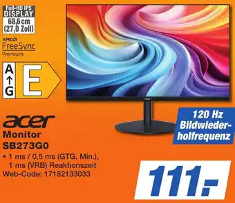 K+B Expert acer Monitor SB273G0 Angebot