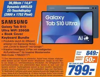 K+B Expert SAMSUNG Galaxy Tab S10 Ultra WiFi 256GB + Book Cover Keyboard Bundle Angebot