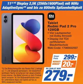 K+B Expert Tablet Redmi Pad 2 Pro 128GB Angebot