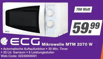 K+B Expert ECG Mikrowelle MTM 2070 W Angebot